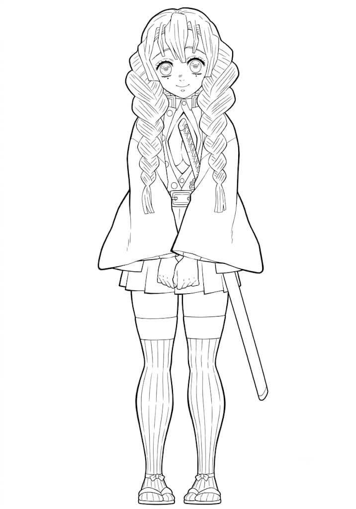Mitsuri Kanroji para colorir