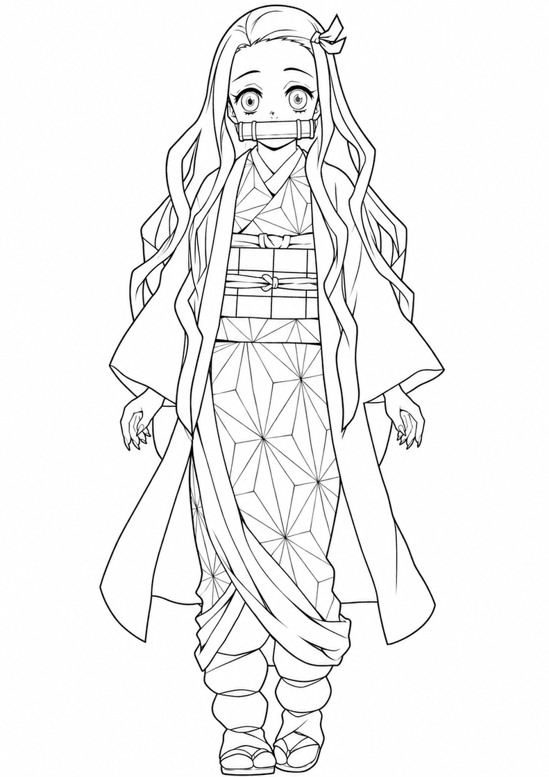 Nezuko Kamado para colorir