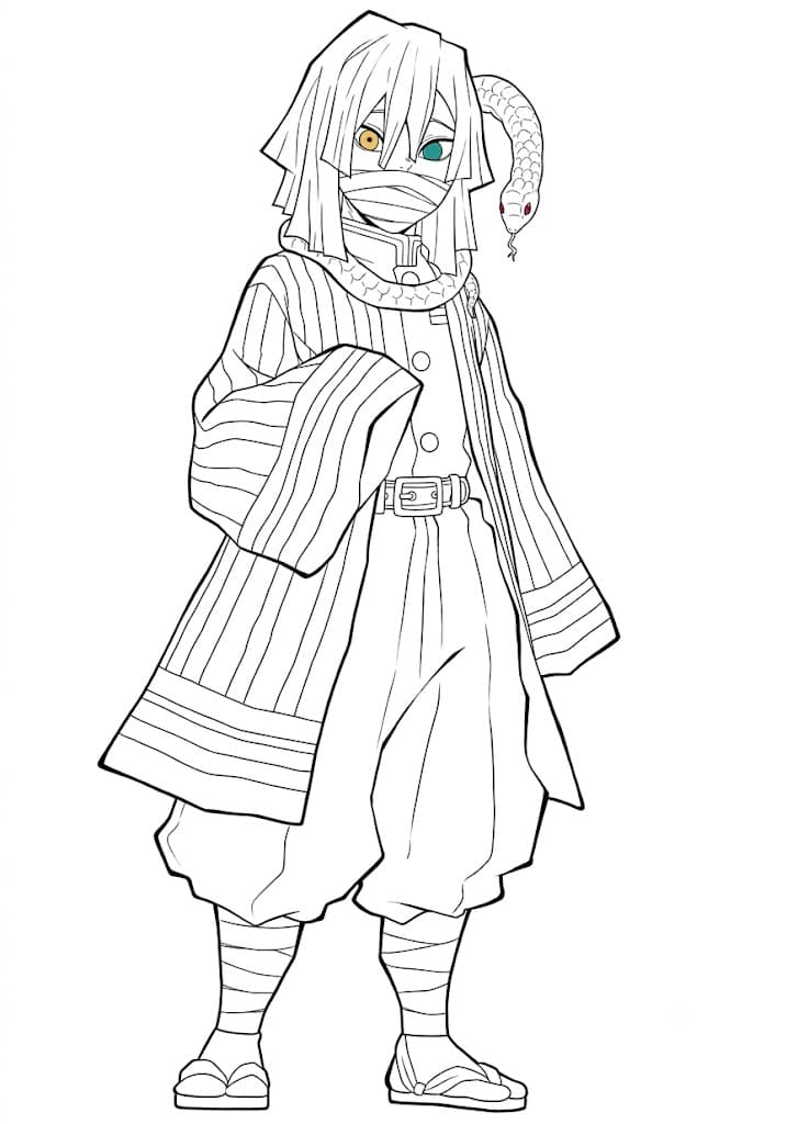 Obanai Iguro para colorir