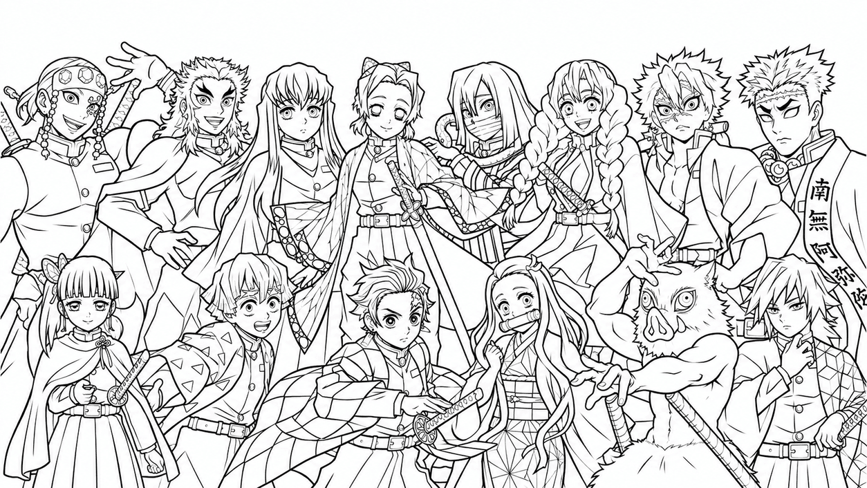 Demon Slayer para colorir