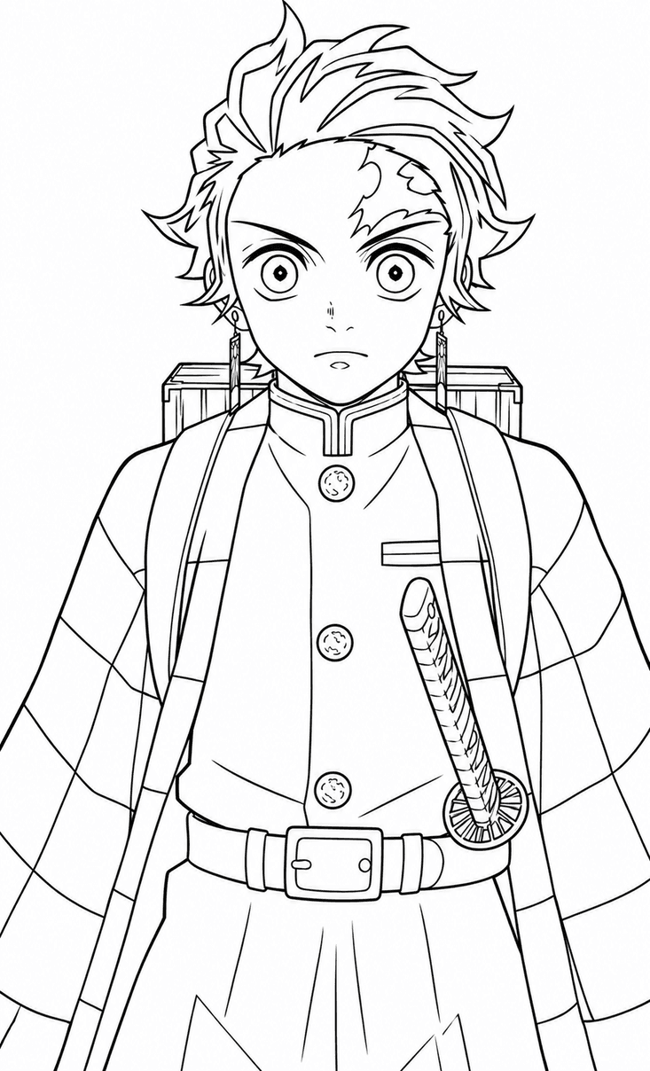Tanjiro para colorir