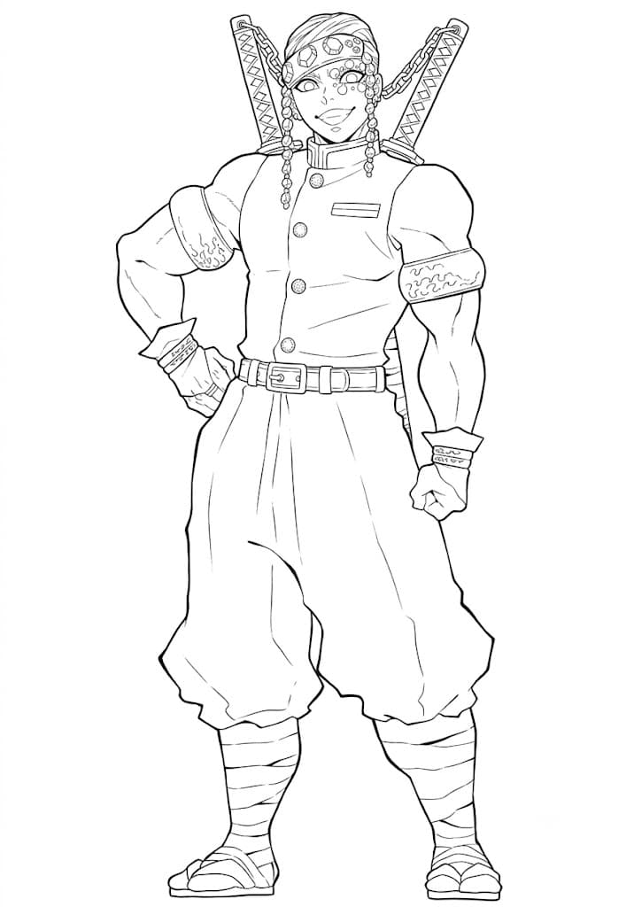 Tengen Uzui para colorir