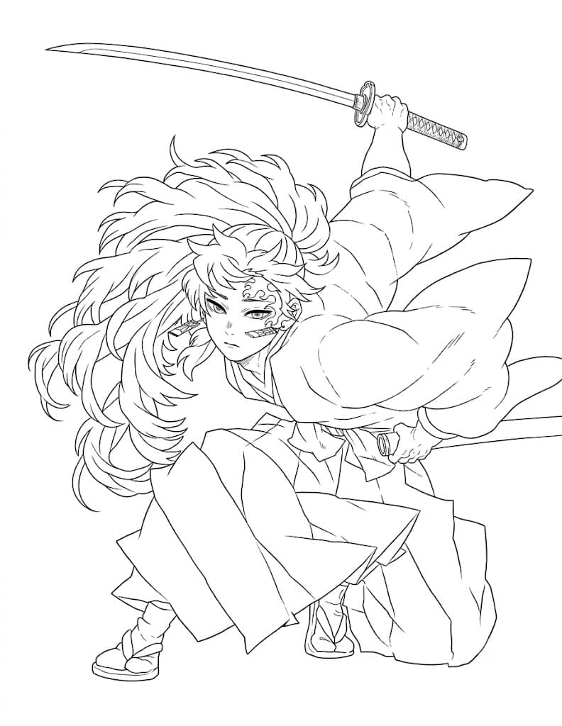 Yoriichi Tsugikuni para colorir