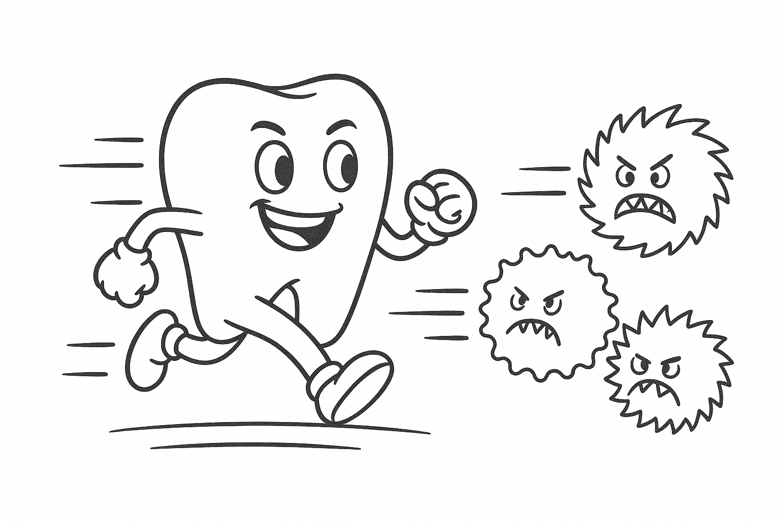15 Desenhos de Dente para colorir