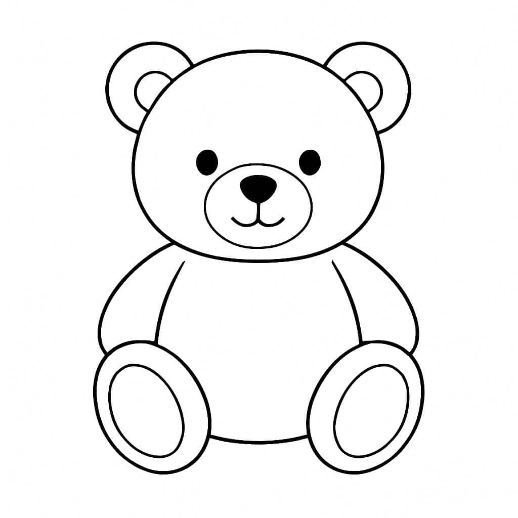 Ursinho de brinquedo para colorir