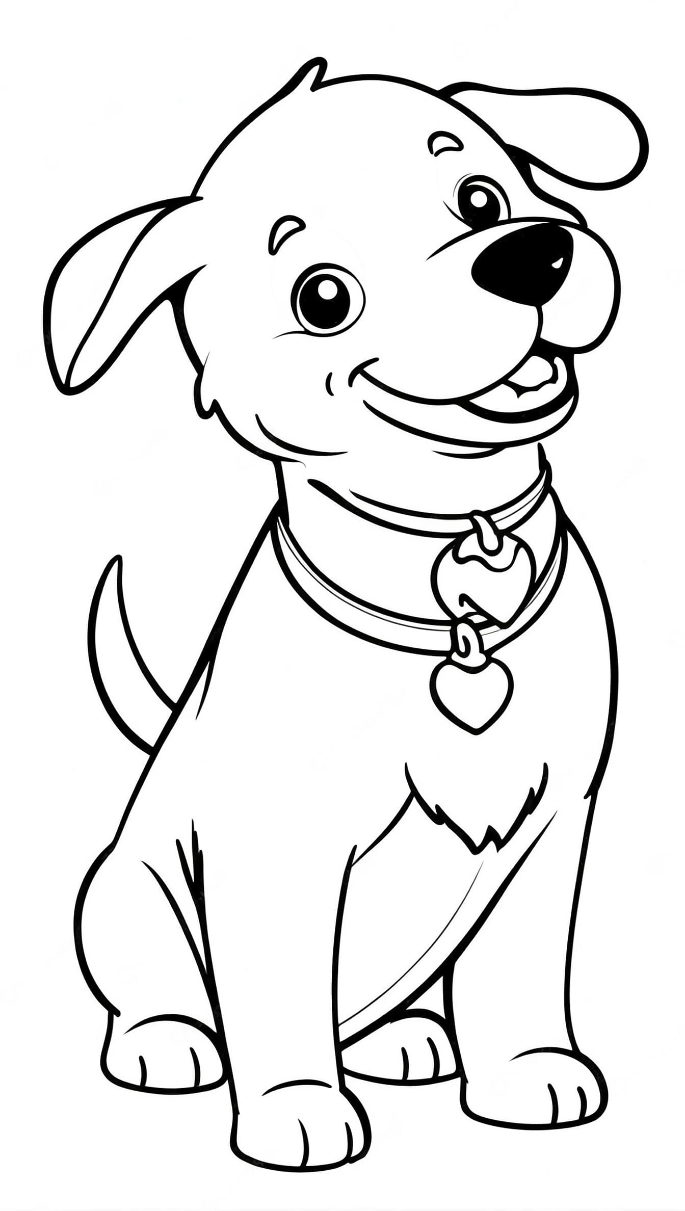 Cachorrinho brincalhao para colorir