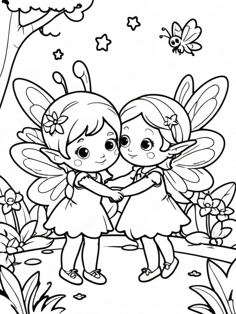 Fadas no jardim encantado