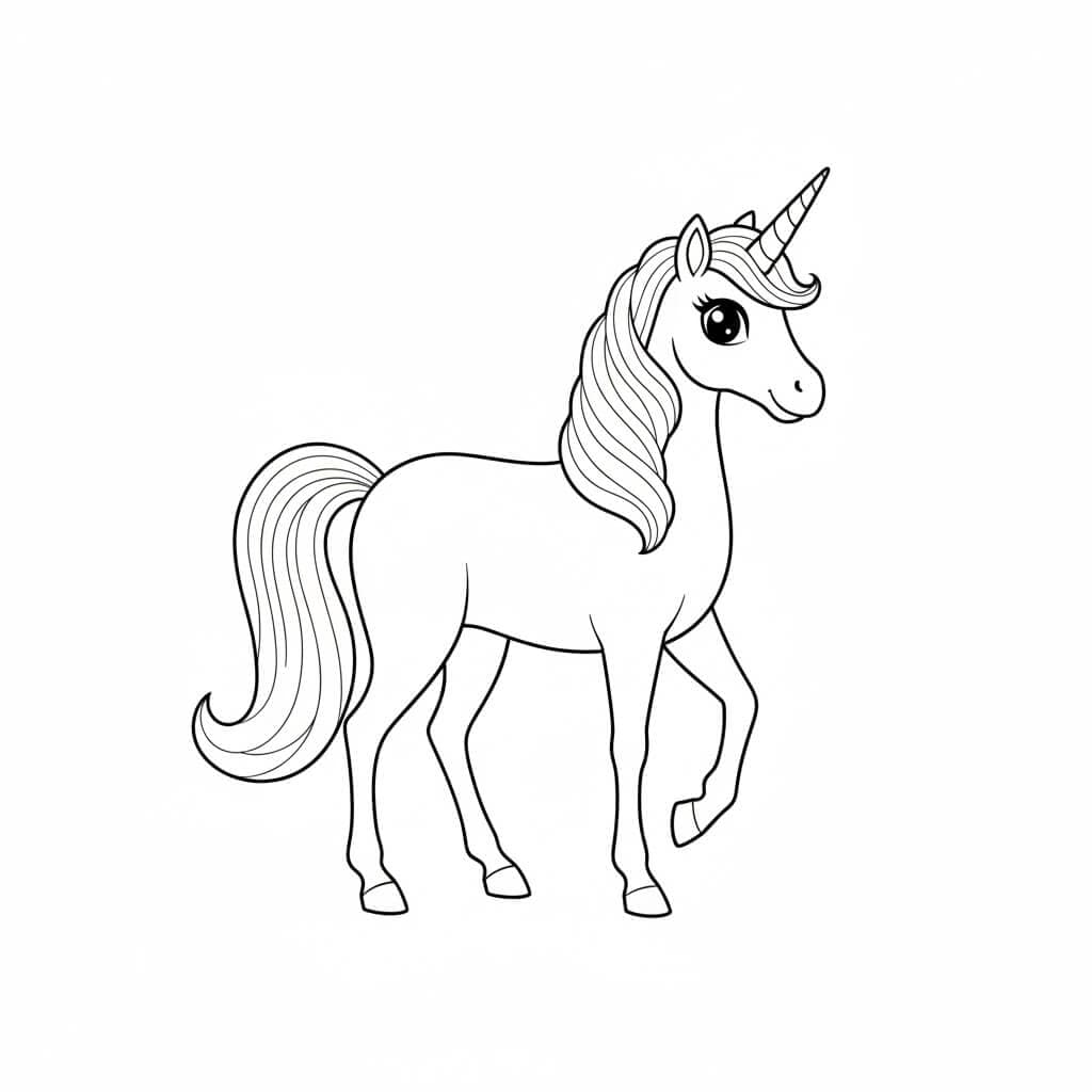 Unicornio para colorir