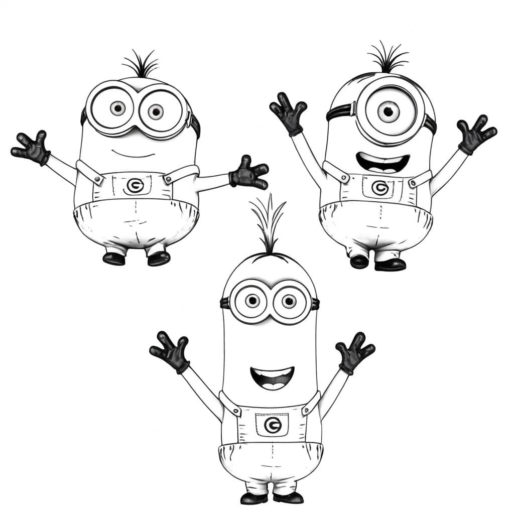 Minions para colorir