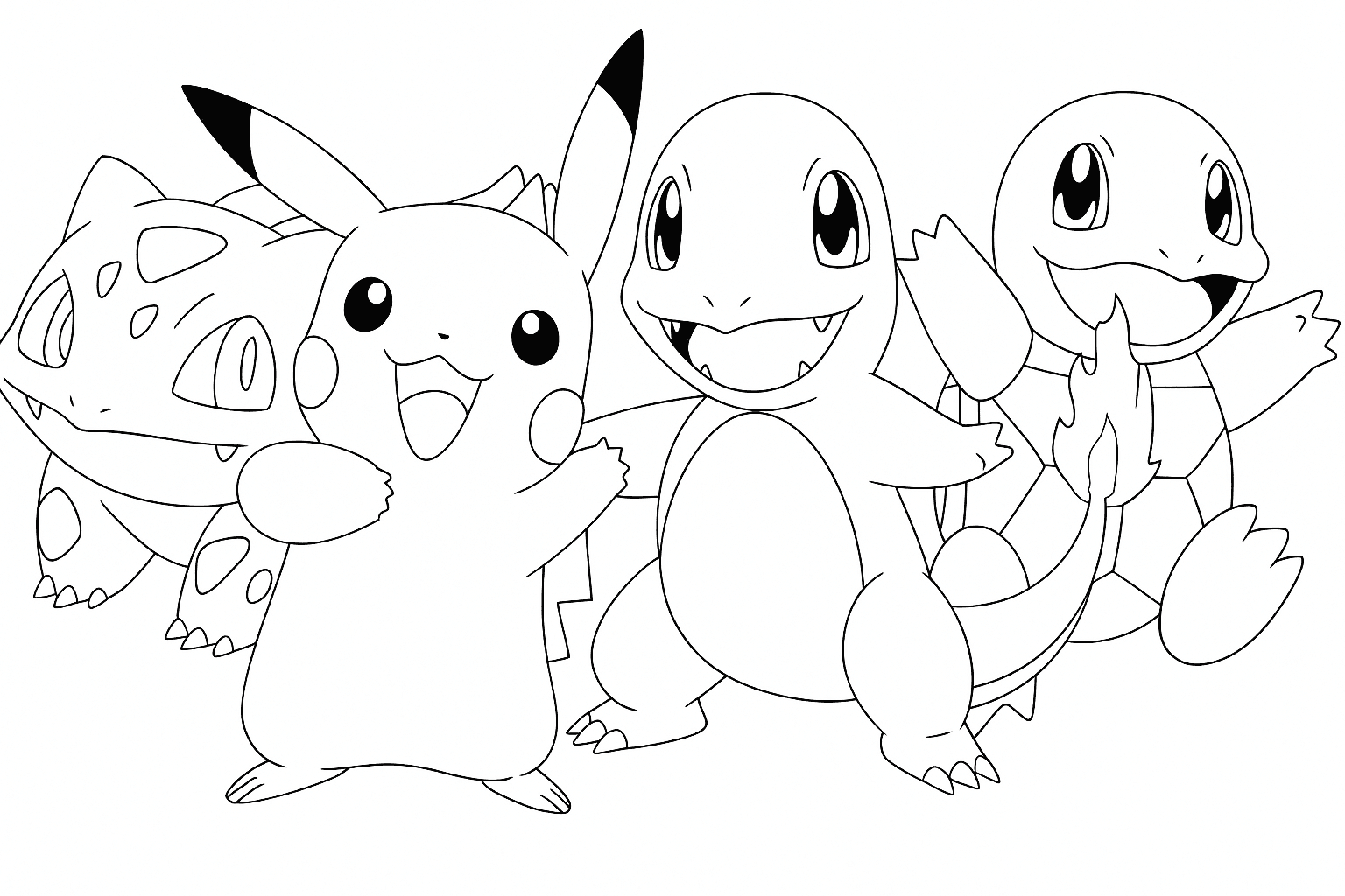 Personagens de Pokemon para colorir