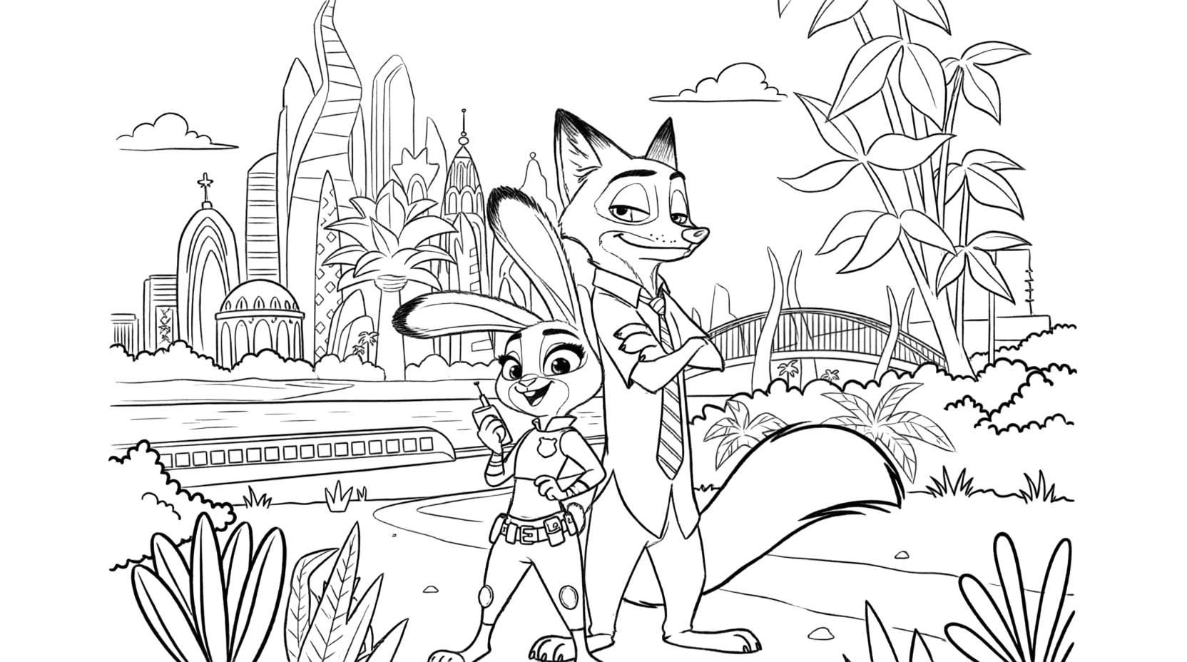 Zootopia para colorir