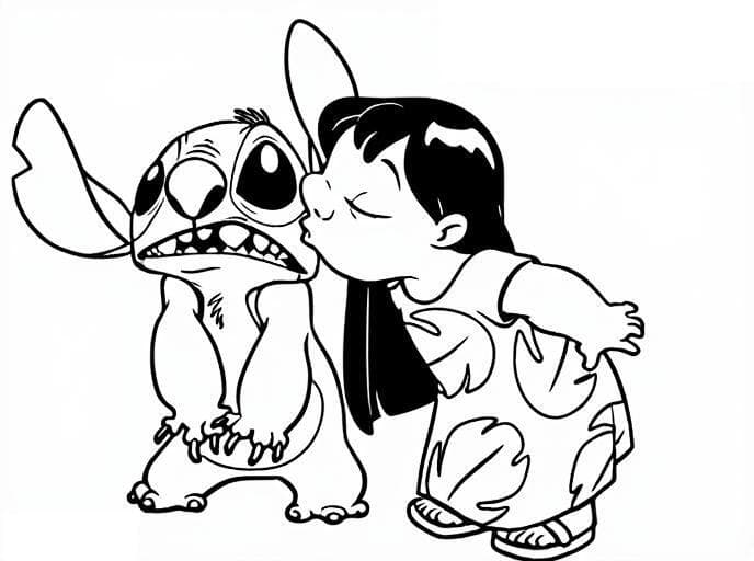 Lilo e Stitch para colorir