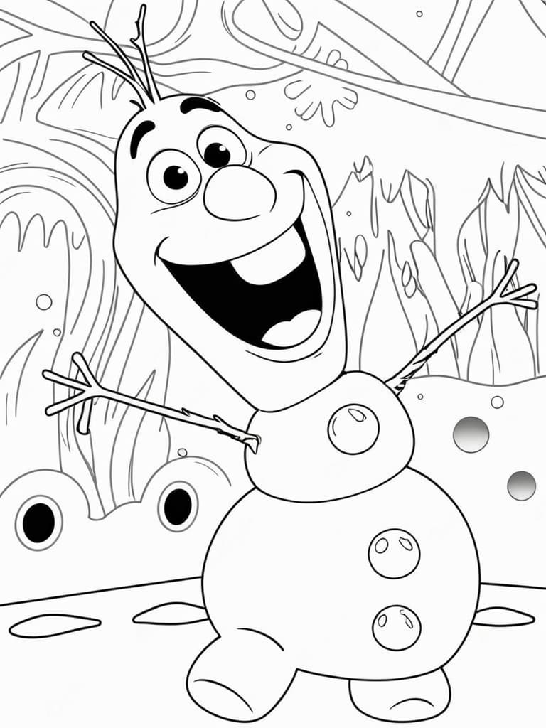 Olaf para colorir