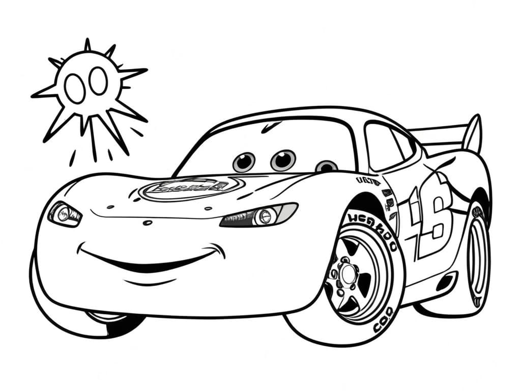 Relampago McQueen para colorir