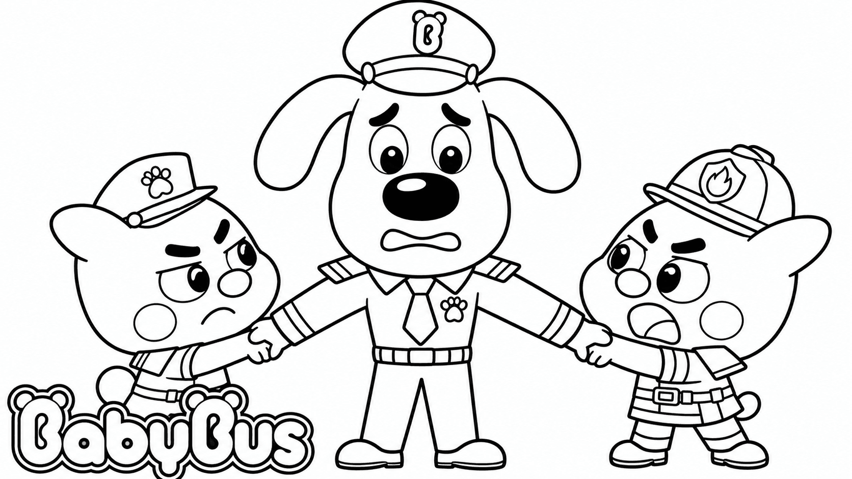 Detetive Labrador da BabyBus para colorir