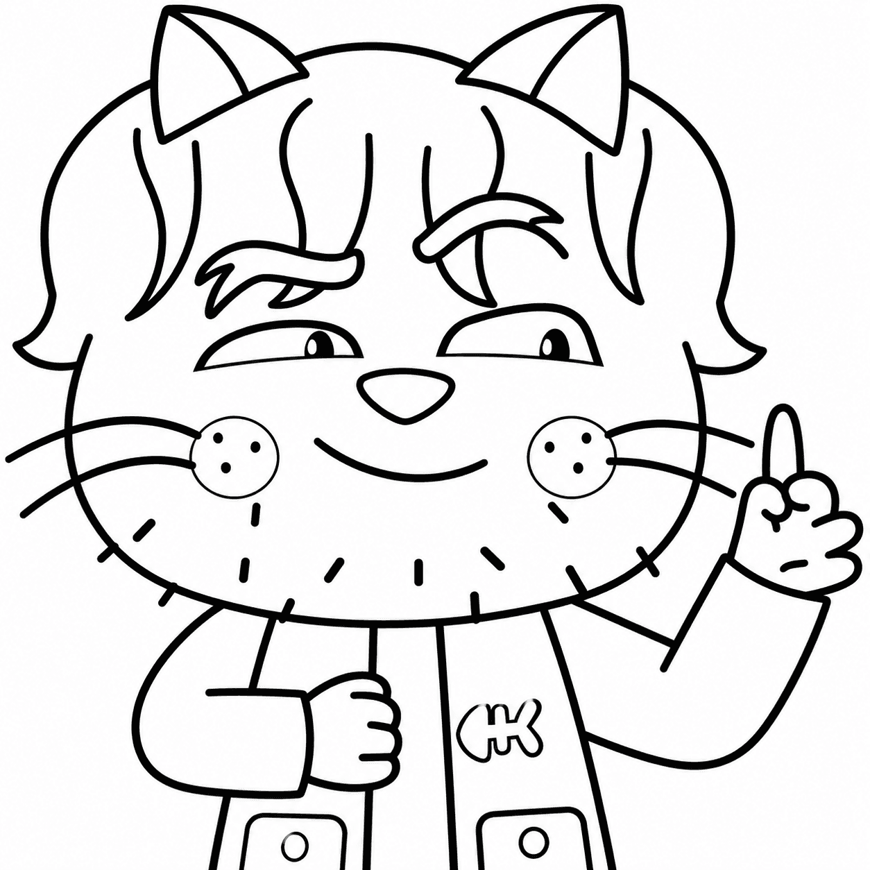 Gato ladrão para colorir