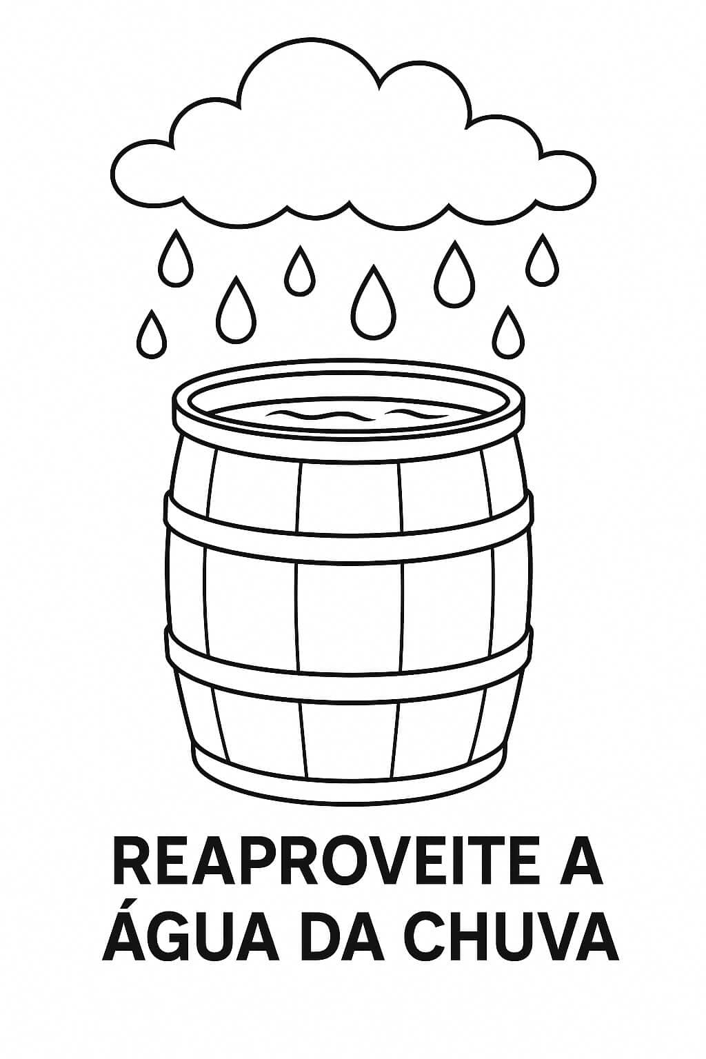 Reaproveite a água da chuva para colorir