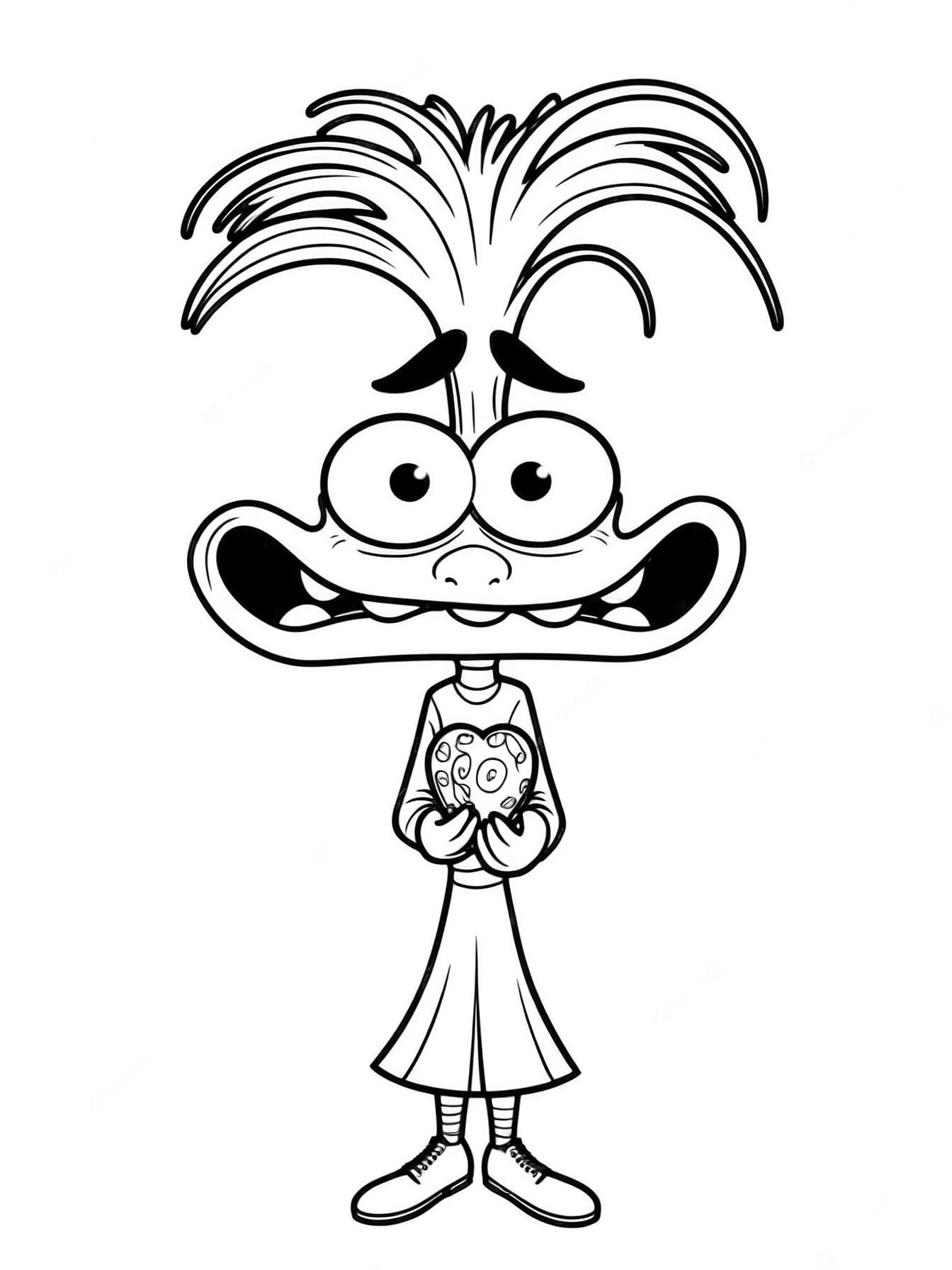 Ansiedade Divertida Mente para colorir