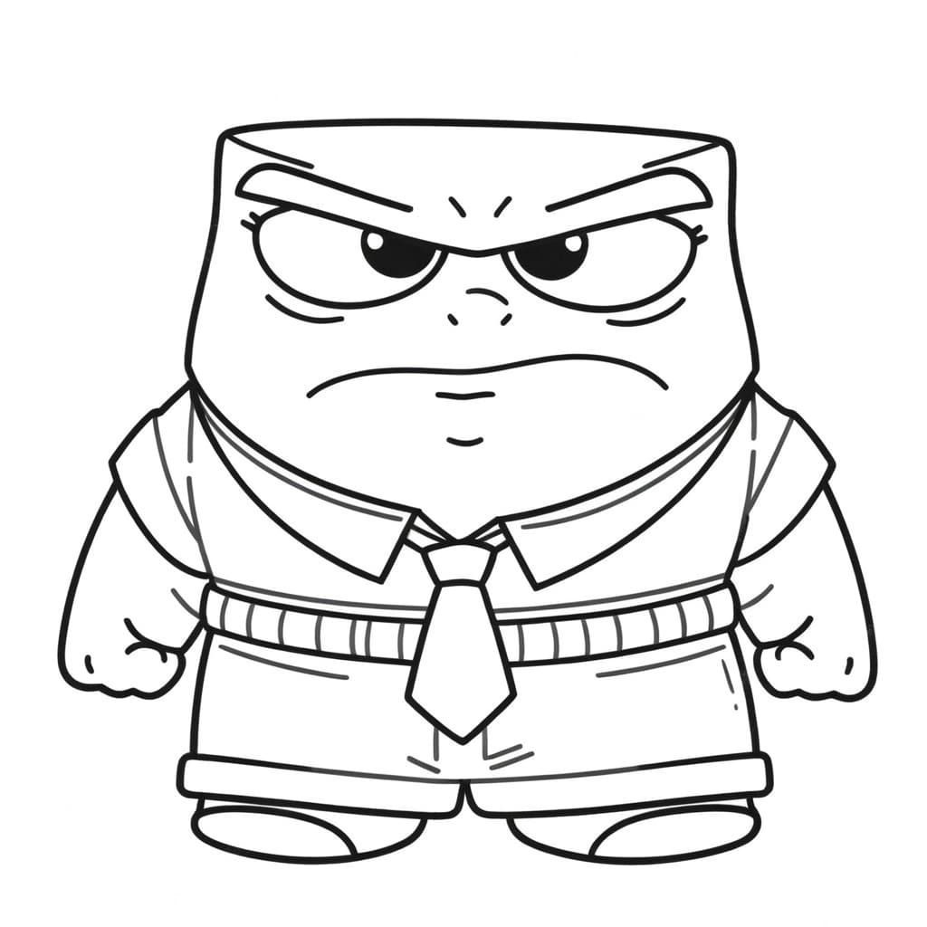 Raiva Divertida Mente para colorir