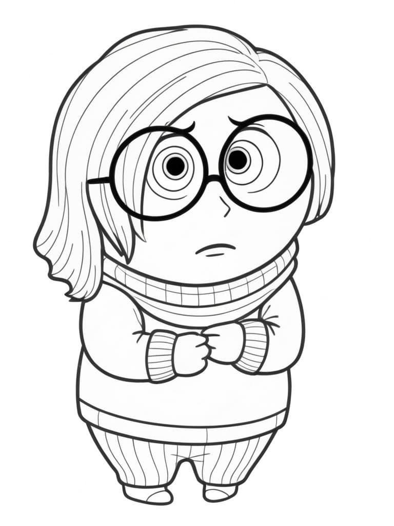 Tristeza Divertida Mente para colorir