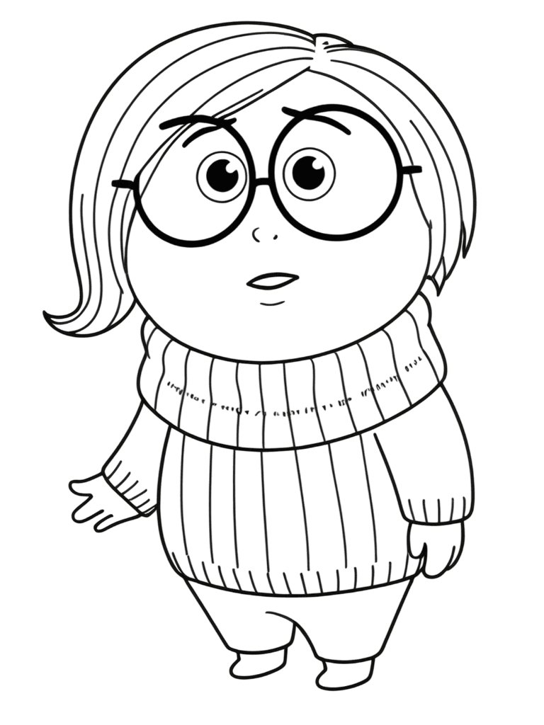 Tristeza Divertida Mente para colorir