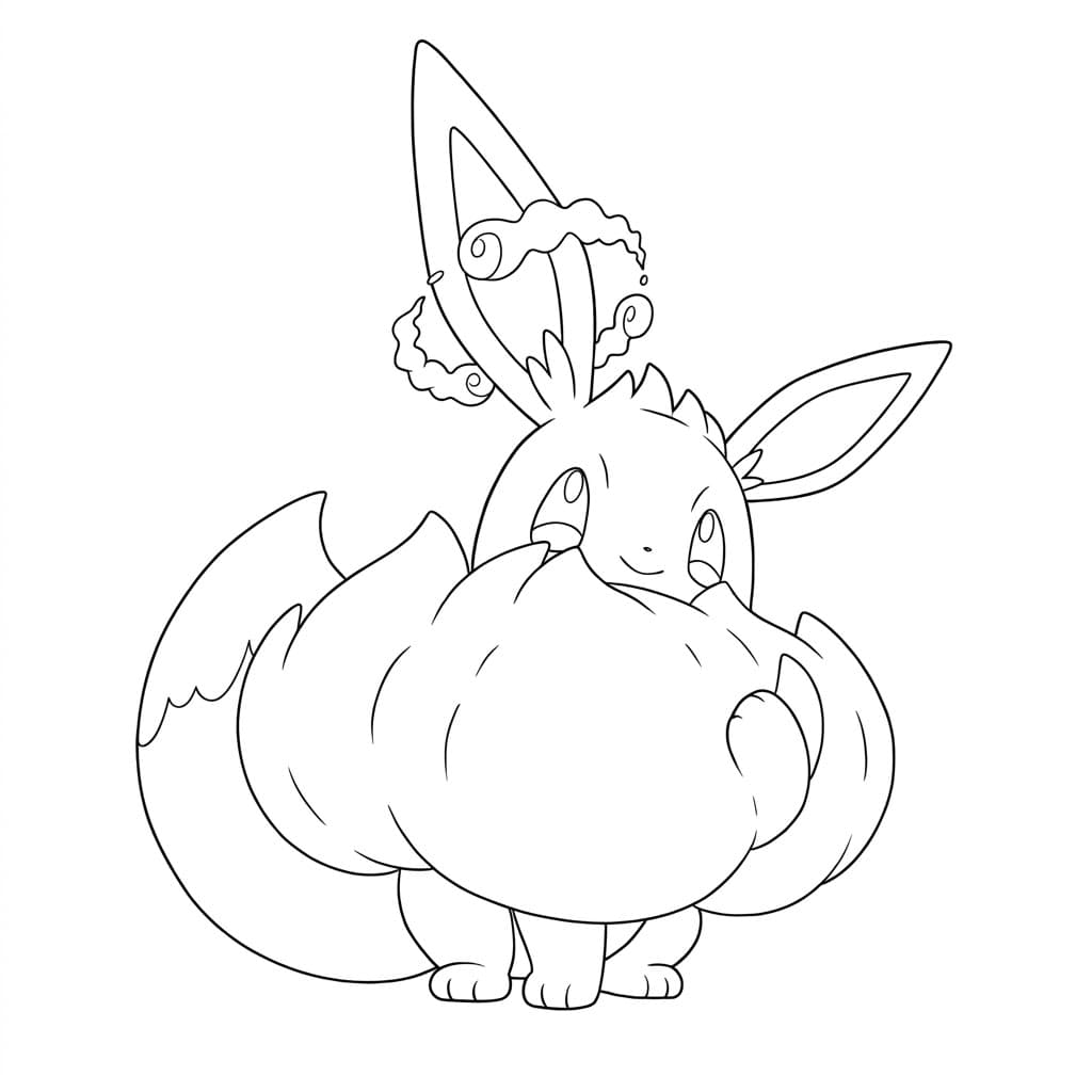 Eevee Gigantamax para colorir