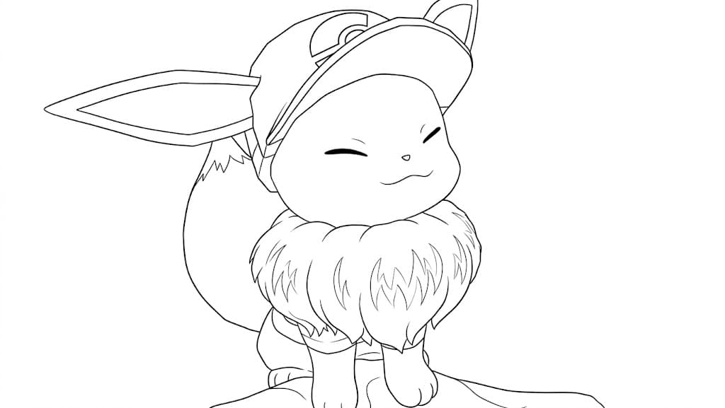 Eevee de Pokémon GO para colorir