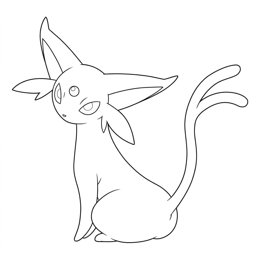 Espeon para colorir