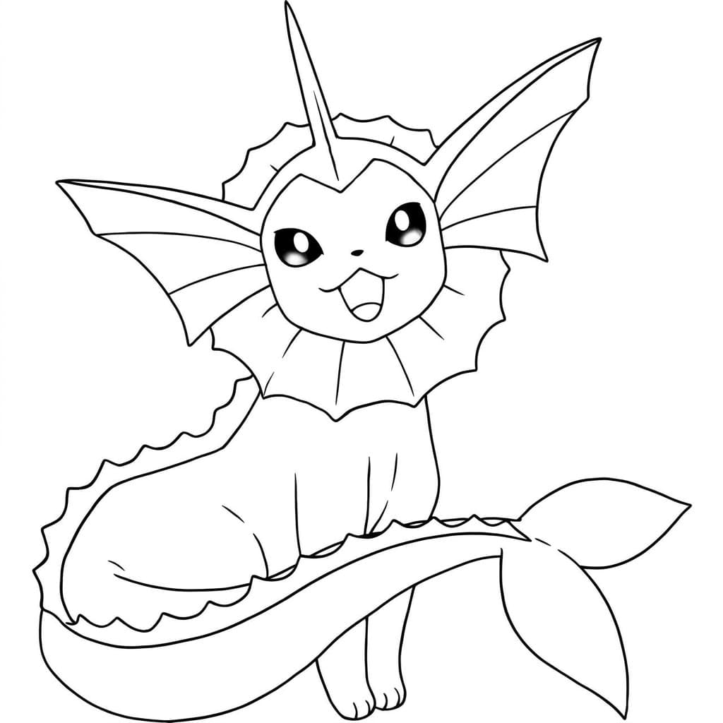 Vaporeon para colorir