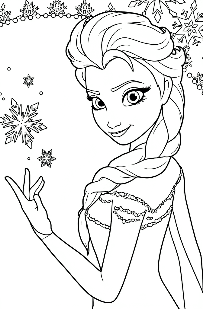 Elsa de Frozen para colorir