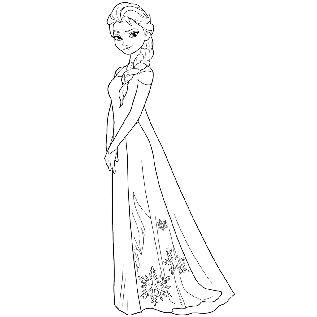 Elsa para colorir