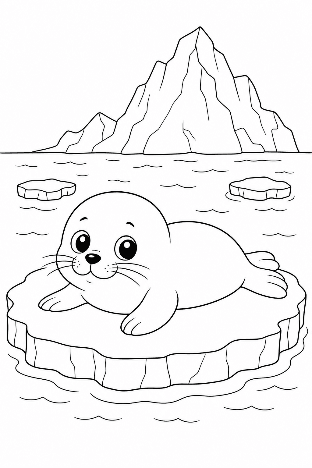 Foca filhote para colorir