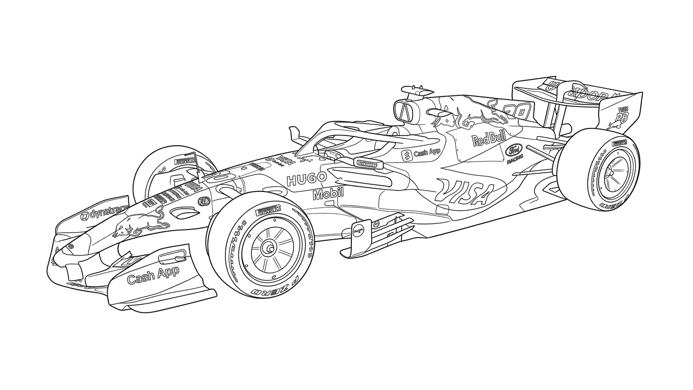 Fórmula 1 Racing Bulls VCARB03 para colorir