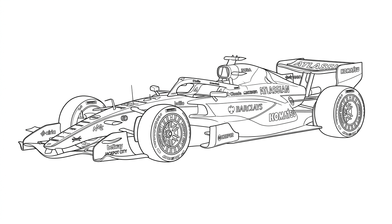 Fórmula 1 Williams FW48 para colorir