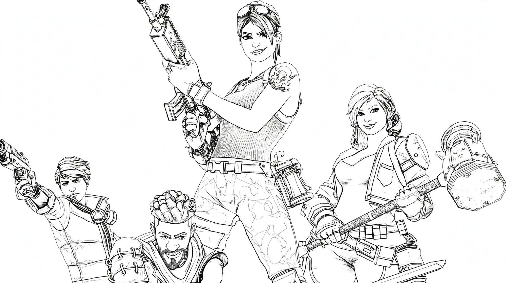 Personagens de Fortnite para colorir