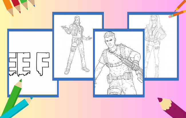 Desenhos do free fire para colorir