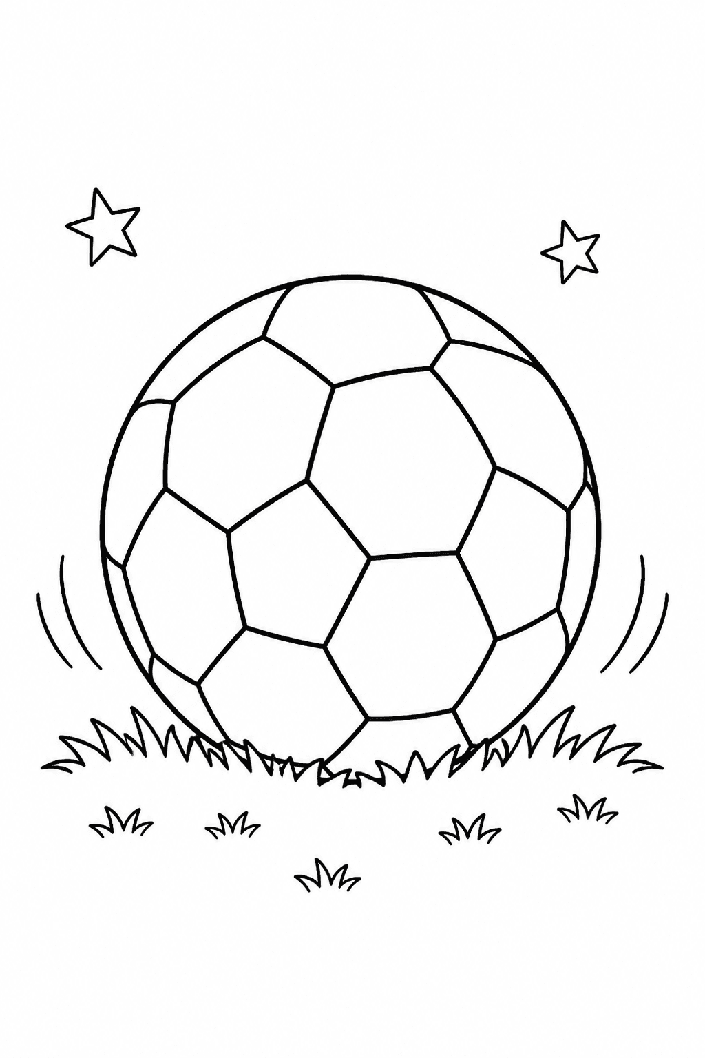 Bola de futebol simples para crianças colorirem
