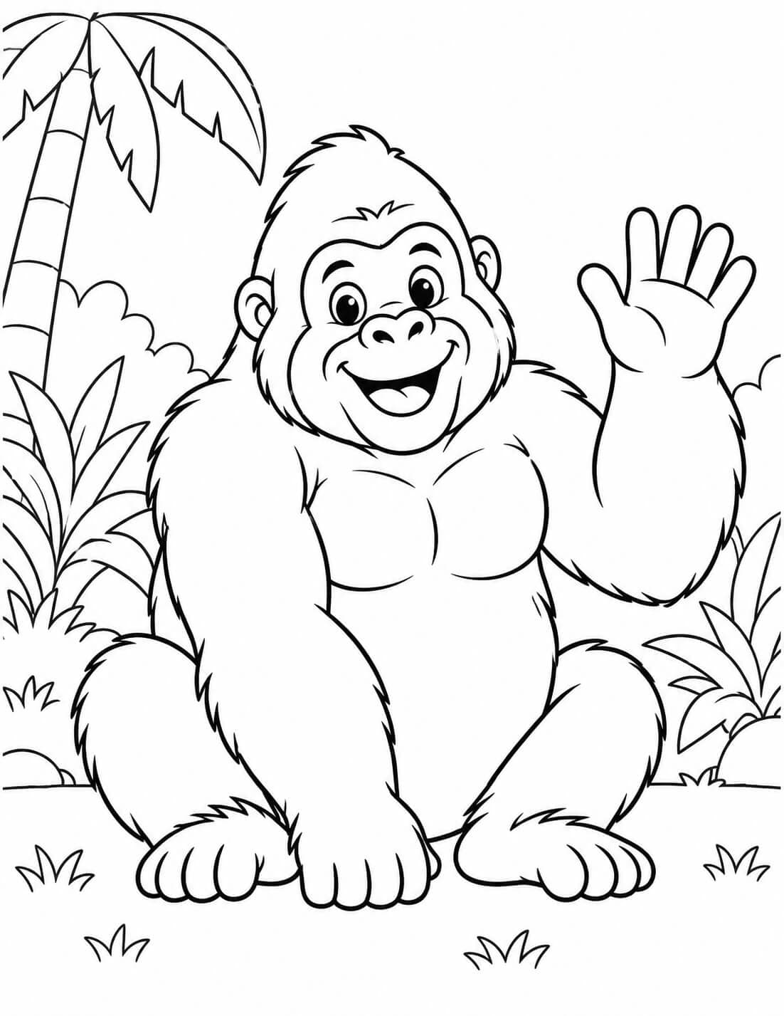 Gorila para colorir
