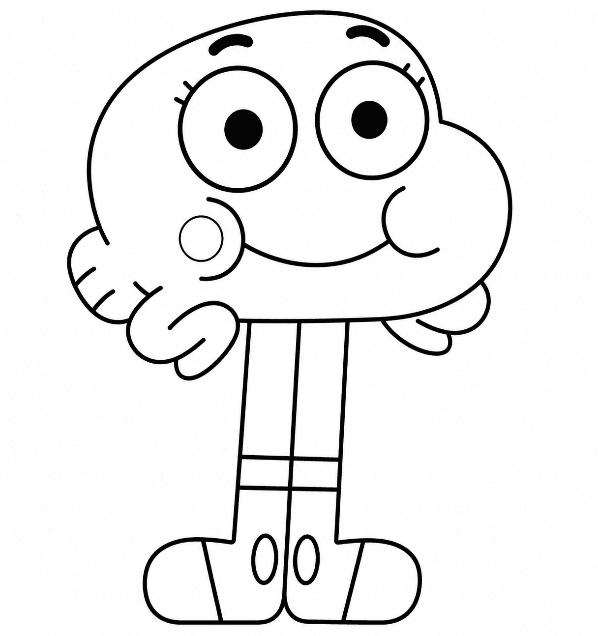 Darwin de Gumball para colorir
