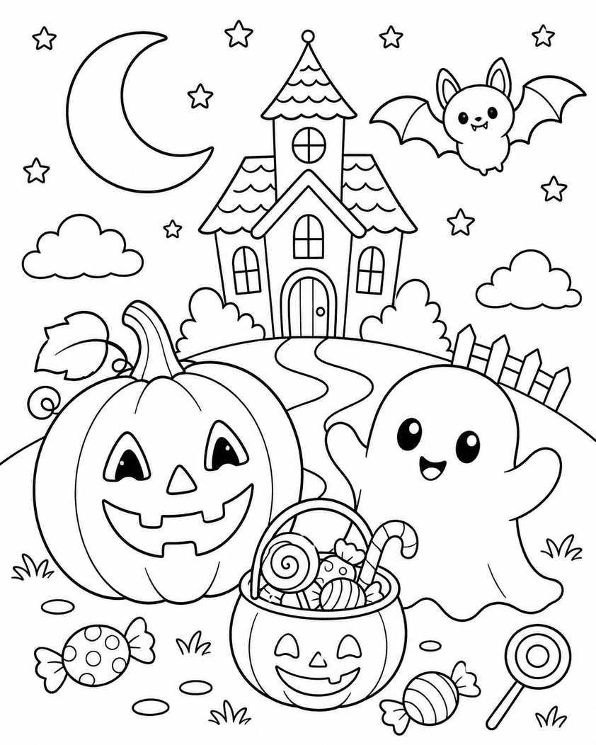 Halloween para colorir
