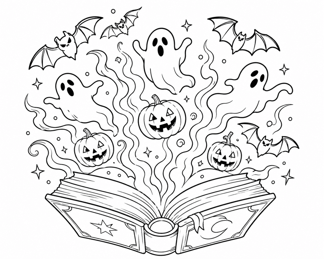 Livro de Halloween para colorir
