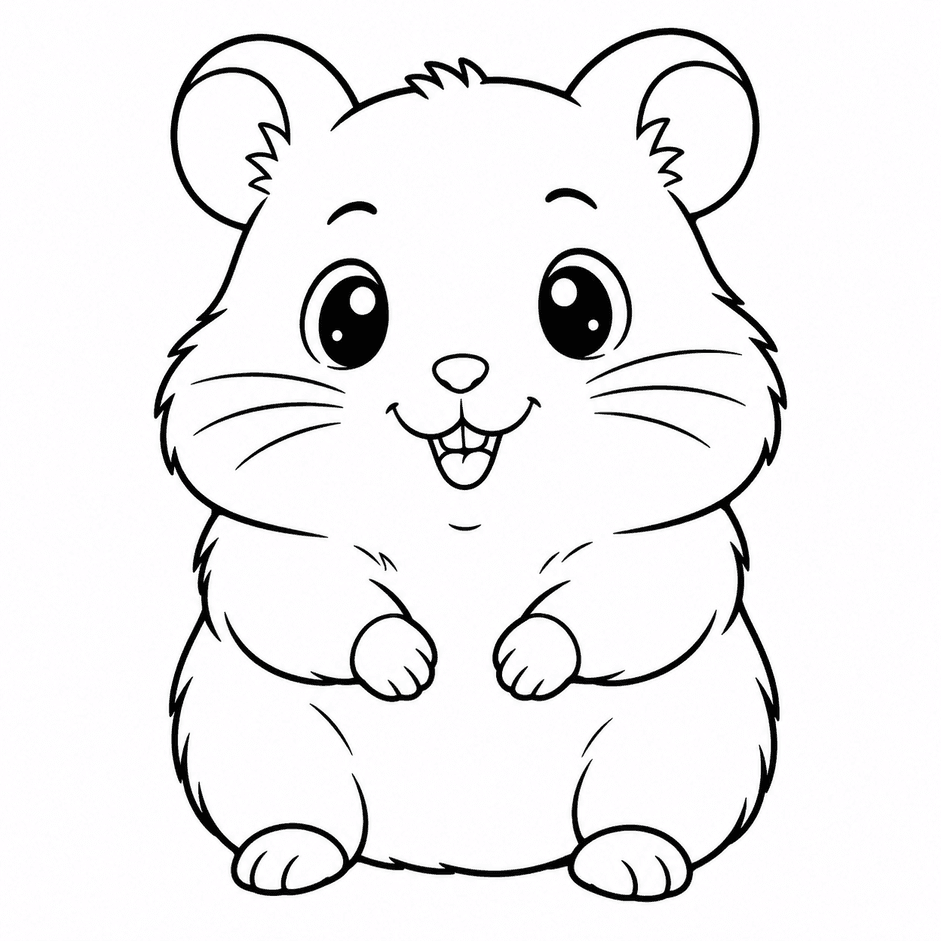 Hamster para colorir