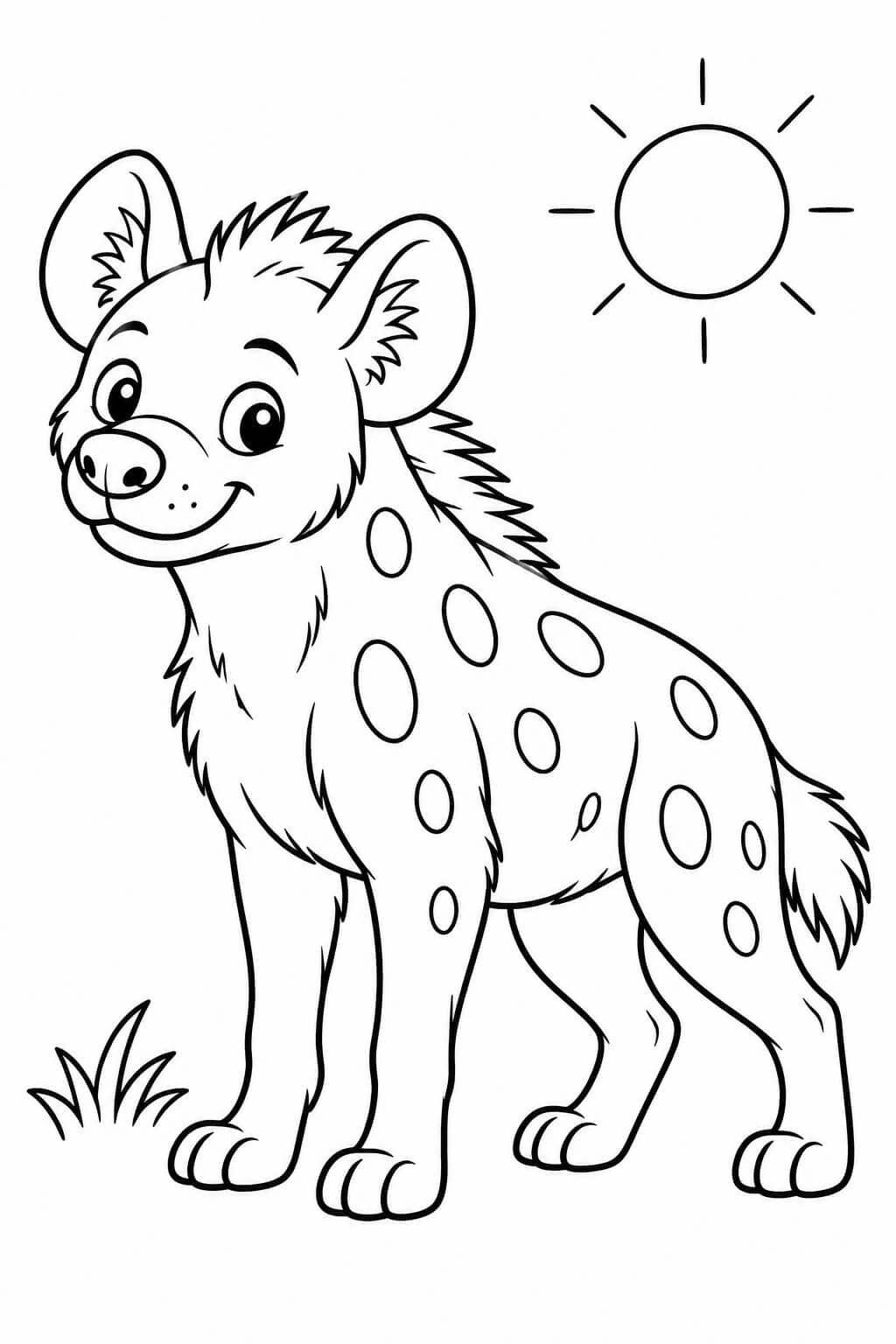 Hiena para colorir