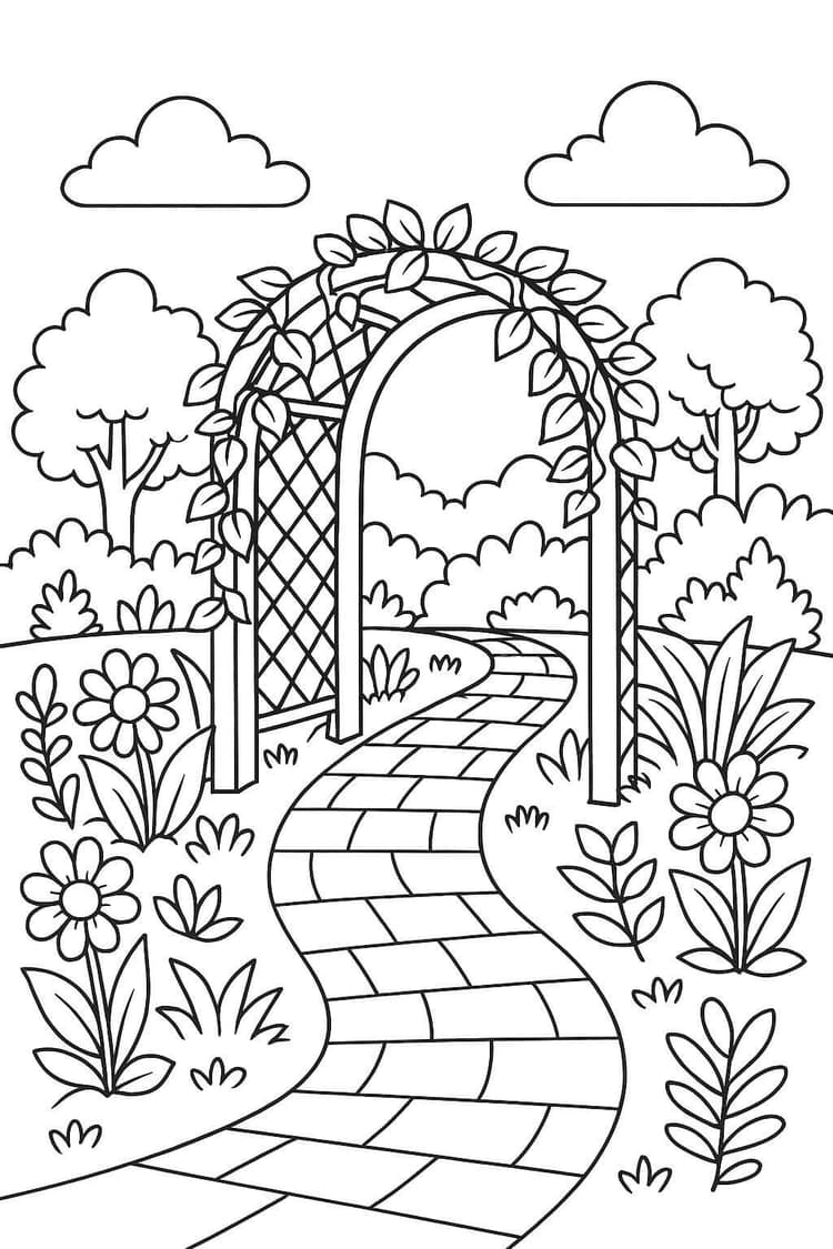 15 Desenhos de Jardim para colorir e imprimir