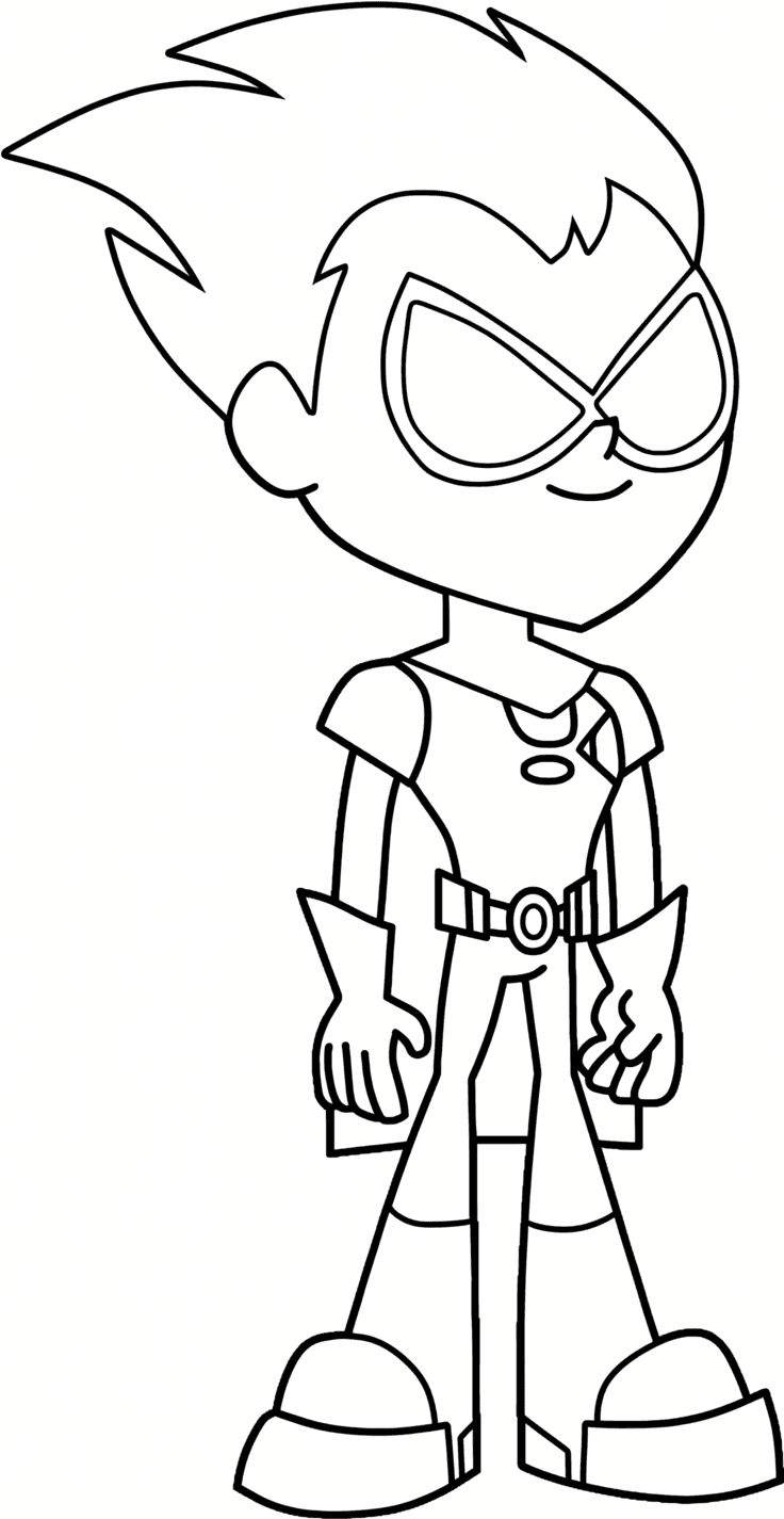 Robin Jovens Titãs para colorir