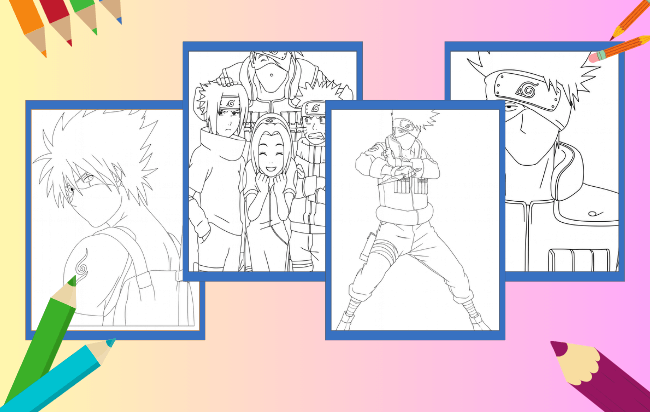 Desenhos do Kakashi para colorir