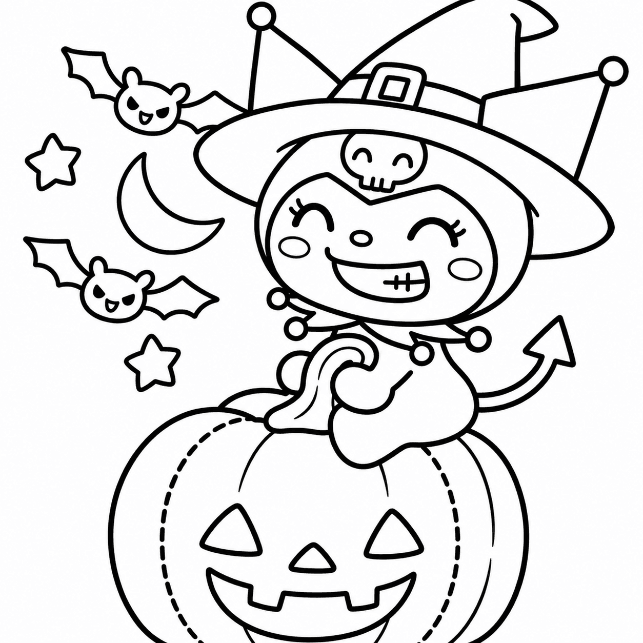 Kuromi no Halloween para colorir