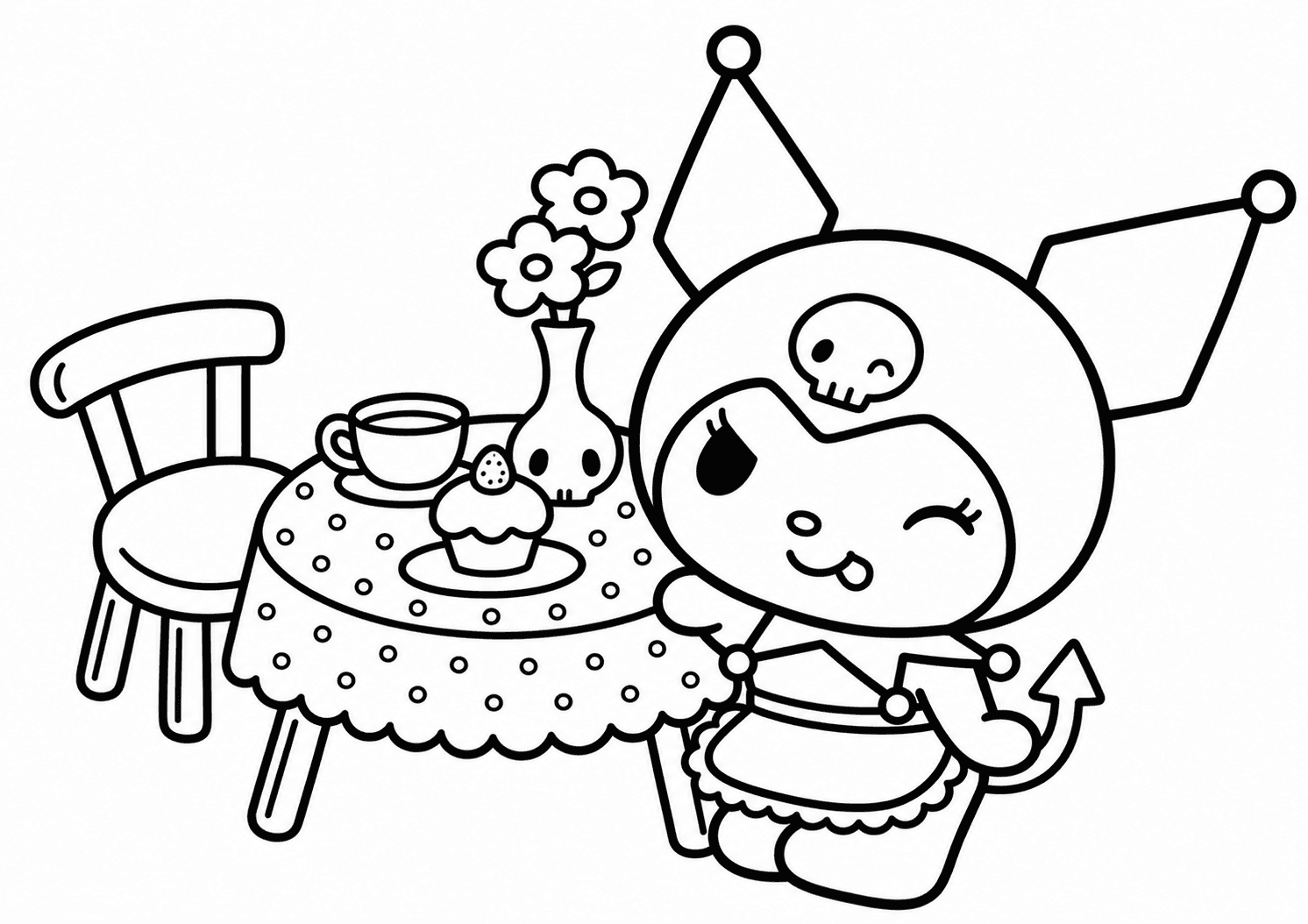 Kuromi para colorir