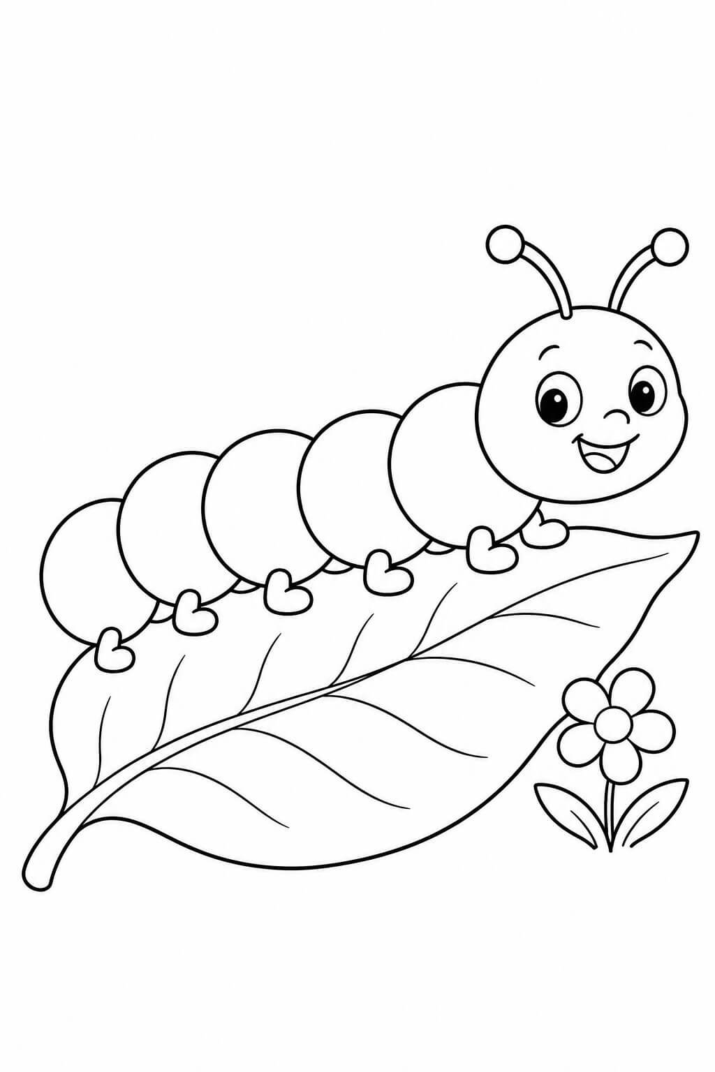 Lagarta para colorir