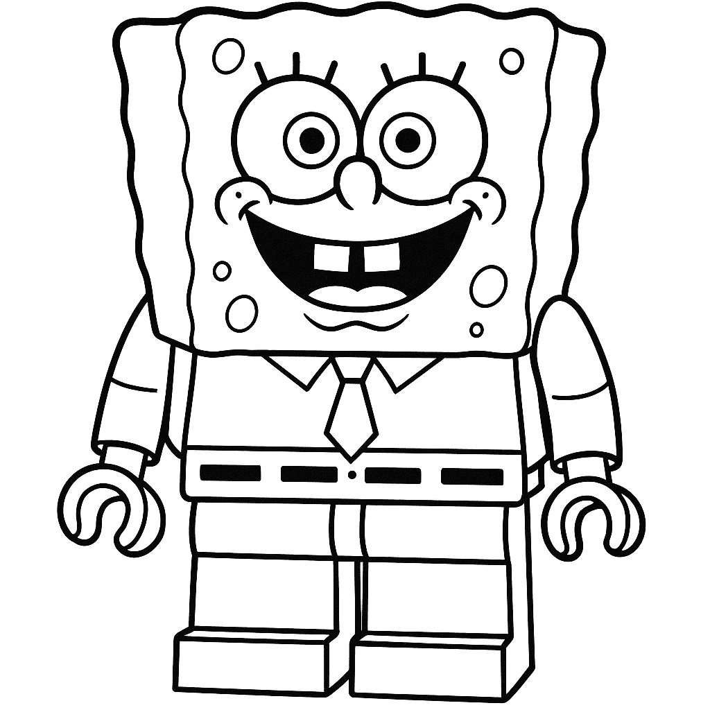 Lego Bob Esponja para colorir